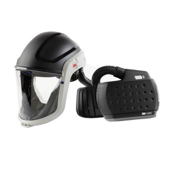 3M™ M-Series Face Shield & Safety Helmet M-307 with Heavy-Duty Adflo PAPR Respirator