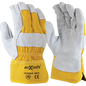 Grey Split Palm Yellow Cotton Back Glove - Size Xlarge