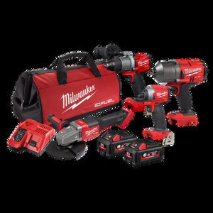 MILWAUKEE M18 FUEL CORDLESS BRUSHLESS 4PC KIT 4M2 18V 6AH