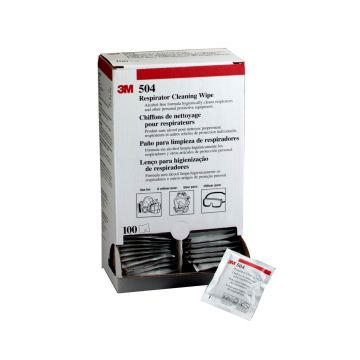 3M™ 504 Respirator Cleaning Wipes, Box=100