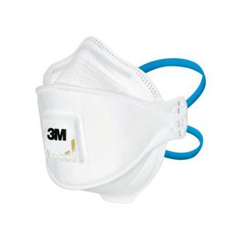 3M™ 9322A+ Disposable Respirator Flat Fold Valved P2, Box=10